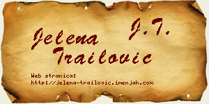 Jelena Trailović vizit kartica